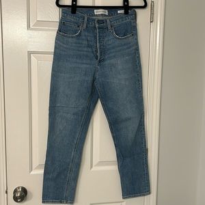 Denim forum yoko high rise slim size 28, 26length